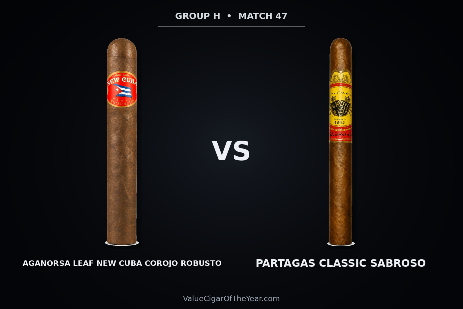 Match M47 recap — New Cuba Corojo vs. Partagas Sabroso: Group H Belongs to New Cuba